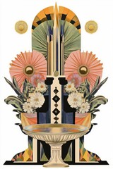 Wall Mural - Decorative Fountain art illustration decorative.
