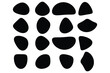 © suman - Abstract organic smooth blob shape icon vector illustration set for creative graphic design minimal modern soft rounded silhouette element pack.