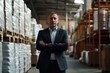 © Anna - Businessman standing in warehouse industrial plant