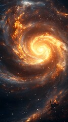 Wall Mural - swirling galactic hurricane of luminous stars and cosmic energy