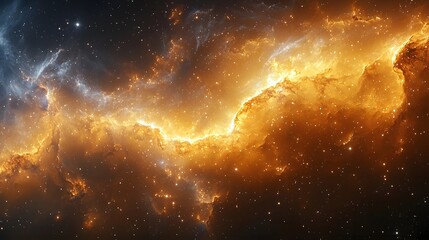 Wall Mural - galaxies colliding in a cosmic ballet of stars and planets
