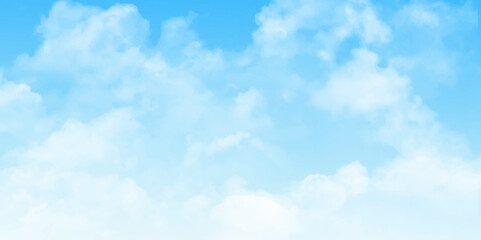Aufkleber - Blue sky photo. Sky clouds background. Vector blue sky background.