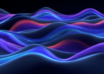 Wall Mural - the metaverse concept features a background with red and blue colors, incorporating a futuristic gal