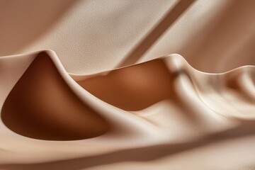 Wall Mural - soft beige fabric texture with gentle waves and natural light