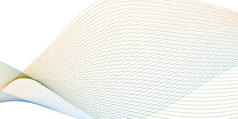 Wall Mural - abstract colorful curved business lines on white paper background.