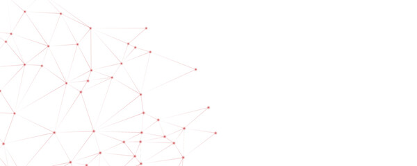 Abstract white red digital technology futuristic communication high tech concept background. Technology dots lines connect network background.
