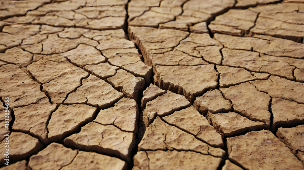 Dry Cracked Earth Illustrating Severe Drought and Water Scarcity ...