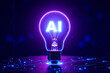 © Narmada - Artificial Intelligence Idea – AI Light Bulb Symbolizing Innovation, Technology, and Smart Solutions