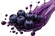 © Muhammad - Cutout of blueberry syrup splashing in deep purple tones, isolated on a PNG transparent background