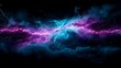 © WINGGOD - Vibrant electricity discharge with sharp bright sparks flying in a chaotic energetic pattern on dark background