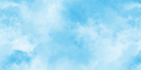 Wall Mural - abstract beautiful sky light background with white clouds,light blue watercolor texture background, 