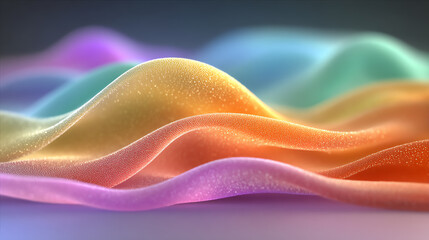 Aufkleber - A vibrant, flowing wave of rainbow colors, showcasing smooth gradients and a sense of tranquility, perfect for abstract backgrounds.