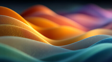 Fototapete - An abstract representation of flowing waves in vibrant colors, creating a mesmerizing visual experience.