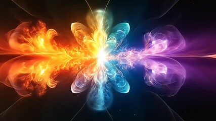 Wall Mural - Abstract Colorful Energy Explosion: A Visual Symphony of Vibrant Light and Motion