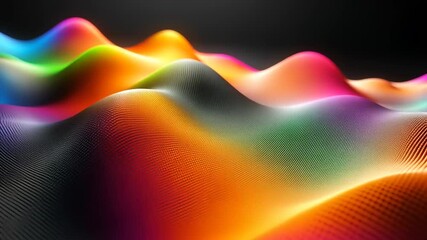 Wall Mural - Abstract colorful landscape gradient background with digital technology concept animation