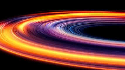 Wall Mural - Abstract Colorful Light Trails on Black Background for Dynamic Visuals