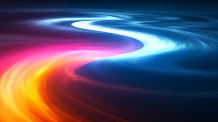 Wall Mural - Abstract Colorful Swirls Flowing Across a Dark Background Creates a Mesmerizing Visual Effect