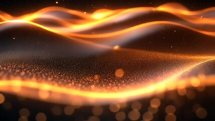 Wall Mural - abstract golden glittering wave background for luxury and festive designs