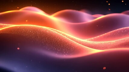 Wall Mural - abstract golden particle wave motion background perfect for visual effects and presentations
