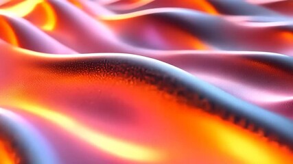 Wall Mural - Abstract Metallic Wavy Surface Animation with Dynamic Lighting and Subtle Reflections