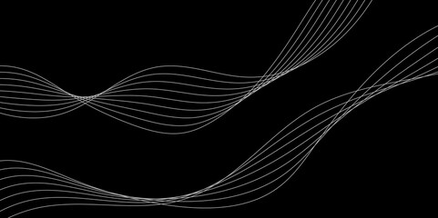 Wall Mural - abstract wave element for design and futuristic background design. abstract white wave dynamic curve