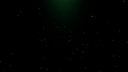 Wall Mural - green fire embers particles texture overlays . burn effect on isolated black background. design text