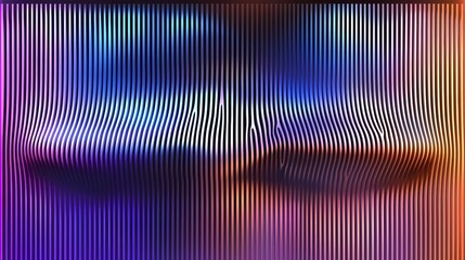 Fototapete - Colorful, abstract background with purple, blue, and orange stripes. The stripes are arranged in a way that creates a sense of movement and energy. Scene is dynamic and lively