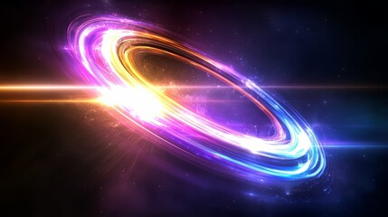 Aufkleber - Colorful, glowing, and swirling object in space. The colors are bright and vibrant, creating a sense of energy and excitement. The image evokes a feeling of wonder and curiosity about the universe