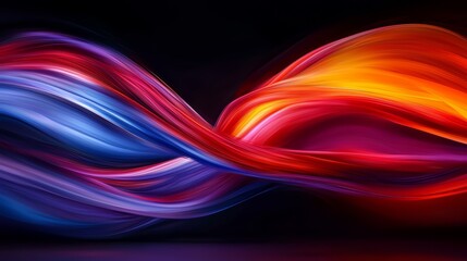Aufkleber - Colorful, wavy line that is purple, blue, and red. The colors are bright and vibrant, creating a sense of energy and excitement. The line appears to be moving, as if it is alive or pulsing