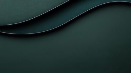 Poster - Green background with a wavy line. The line is made of paper and is very thin