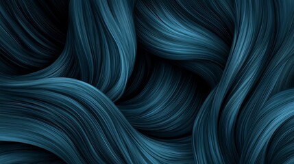 Aufkleber - Long blue hair with a lot of texture. The hair is very long and has a lot of volume