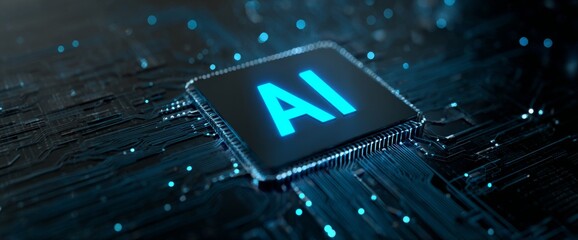 AI learning and stock represent a fusion of business, modern tech, internet, and networking concepts