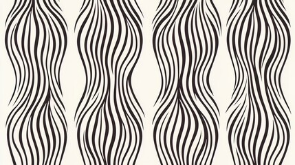 Aufkleber - The image is a black and white drawing of a zebra with long, wavy hair. The hair is drawn in a way that it is flowing and moving, giving the zebra a sense of motion and energy