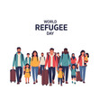 © Camila - World Refugee Day – Flat Vector Illustration of Refugee Families Arriving