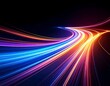 © Sari - Abstract vibrant light trails curving path