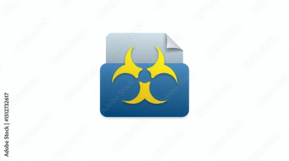Restricted File Watermark Biohazard File Icon Warning Symbol for Restricted Access Stock ...