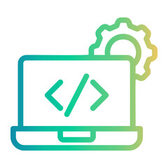 coding Line Gradient Icon