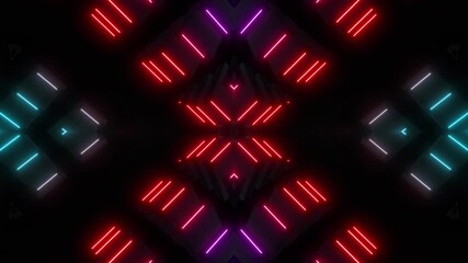 Wall Mural - This stock motion graphics video includes a clip of a Colored Neon Boxes Loop