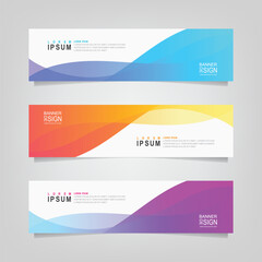 Wall Mural - Vector abstract banner design web template. Collection of abstract banners,. Abstract geometric web design banner template isolated on grey background. Header - landing page Web Design Elements