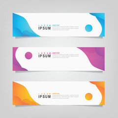 Wall Mural - Vector abstract banner design web template. Collection of abstract banners,. Abstract geometric web design banner template isolated on grey background. Header - landing page Web Design Elements