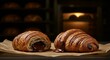 © Cleverson - Chocolate Croissants: Delectable pastry with rich chocolate filling, perfect for a delightful treat. Enjoy the buttery layers and warm chocolate.