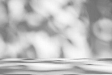 Fototapete - Wall interior background, studio and backdrops show products.with shadow from window color white and grey. background for text insertion and presentation product	