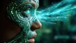 © Naiuang - Half-human half-machine face