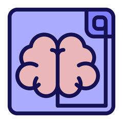 Brain plug-in Flat Icon