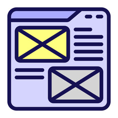 Wireframe Flat Icon