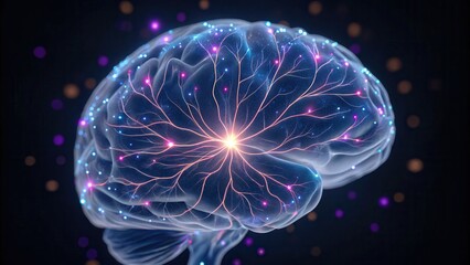 Poster - Digital Synaptic Storm Inside Brain in Gigapixel Low Resolution V2