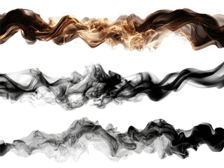 Wall Mural - abstract colorful smoke waves in various shades on black background