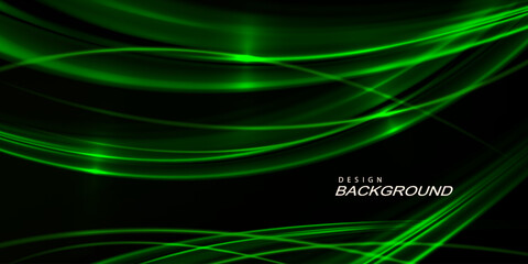 Wall Mural - Exquisite green wavy background with stripes and bright glitter.