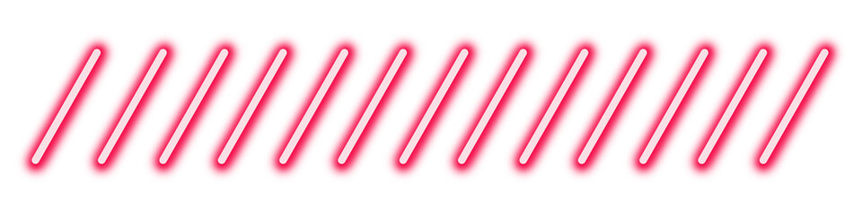 Wall Mural - Diagonal neon pink lines pattern with glowing effect on white background. Vibrant abstract design element for modern digital art, web, or print. Perfect for dynamic futuristic aesthetics.