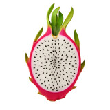 dragon fruit on white background